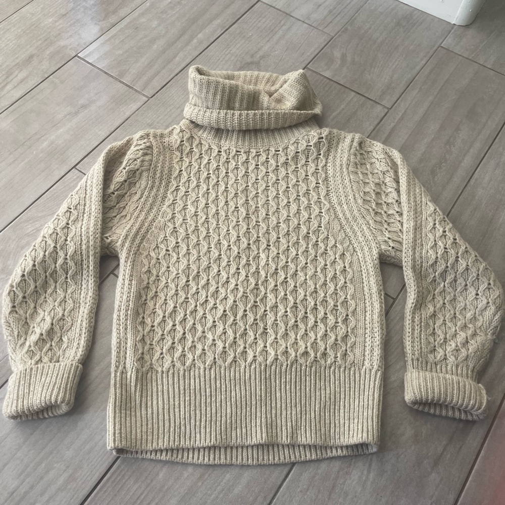 Cozy Cream Cable Knit Turtleneck Sweater